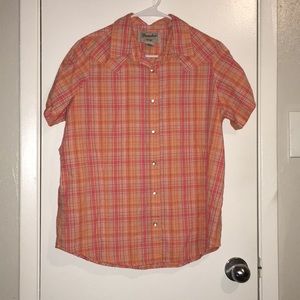 Wrangler short sleeve snap down shirt